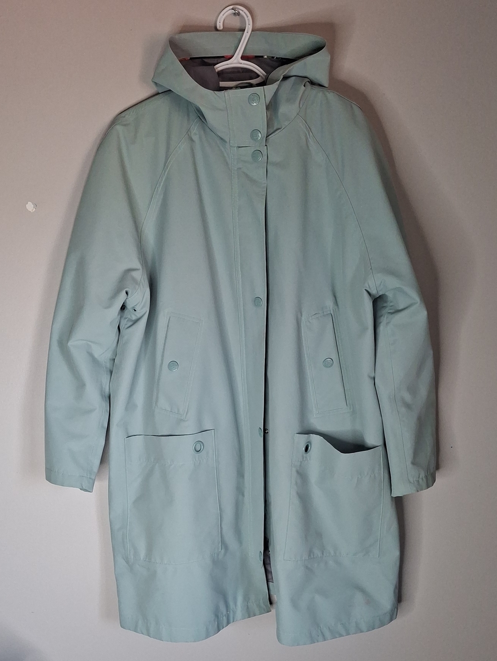 Arctic Expedition Mint Green Hooded Raincoat 1X